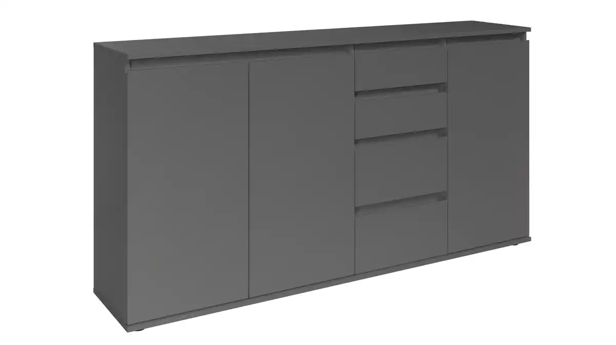Bild 1 von Sideboard mit 4 Schubladen anthrazit 160 cm - 3-türig - BRESTA