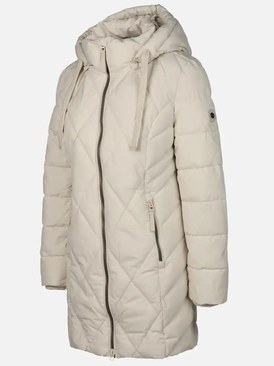 Bild 3 von Damen Steppmantel mit Kaputze Beige
