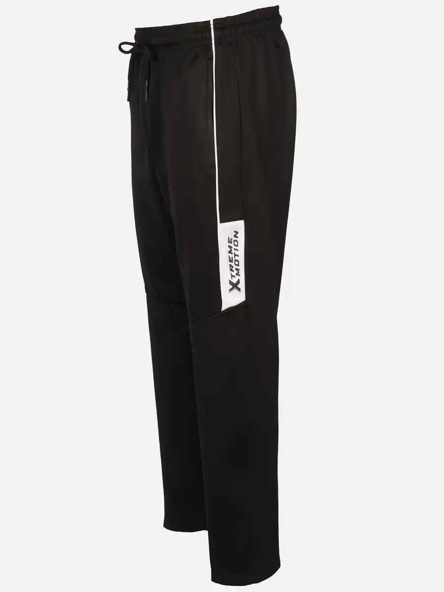 Bild 3 von Herren Jogginghose mit Paspel und kleinem Einsatz Schwarz