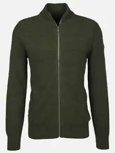 Herren Strickcardigan mit Reißverschluss Oliv