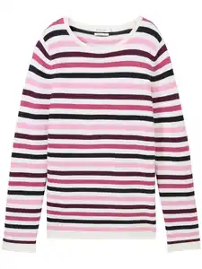 Damen Pullover in Ottoman Ripp Pink