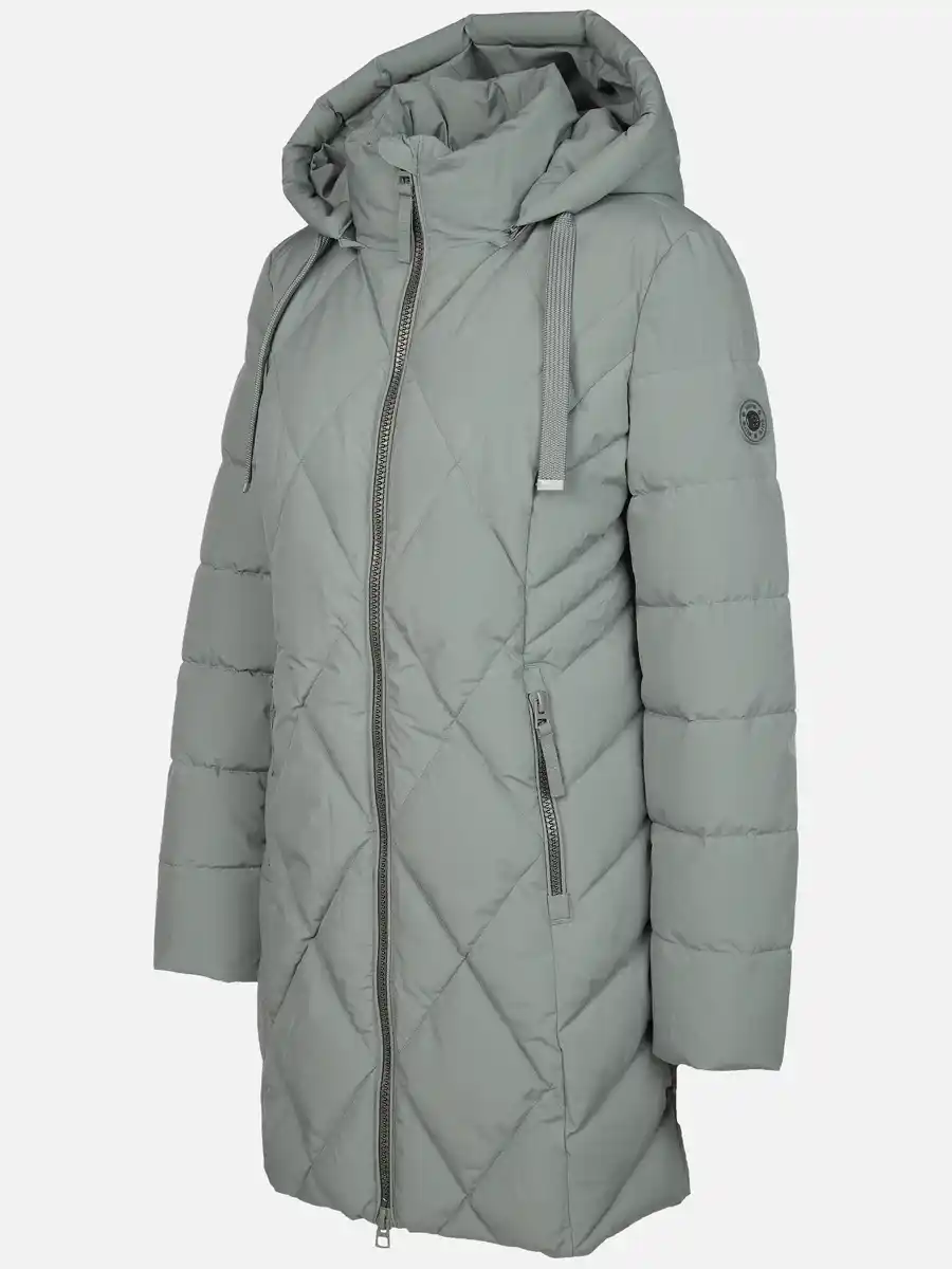 Bild 3 von Damen Steppmantel mit Kaputze Türkis