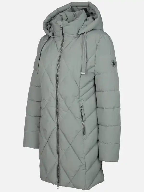 Bild 3 von Damen Steppmantel mit Kaputze Türkis