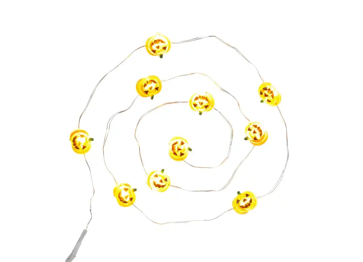 Bild 1 von Halloween Mikro-LED-Lichterkette mit 10 warmweißen LEDs
