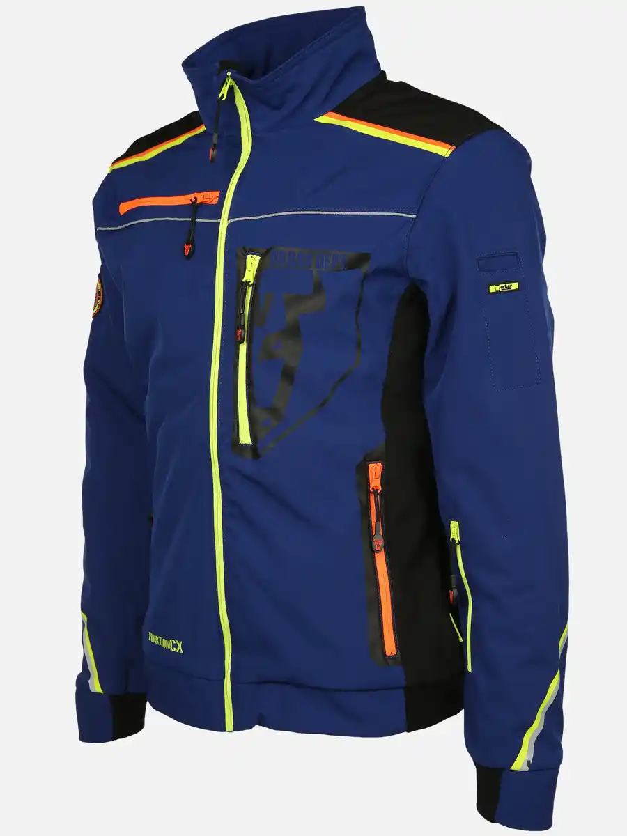 Bild 3 von Herren Softshelljacke mit Neondetails Blau