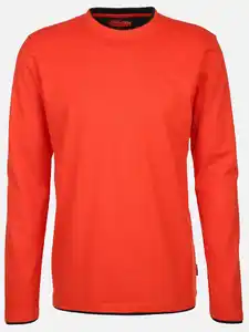Herren Shirt im 2in1 Look Orange