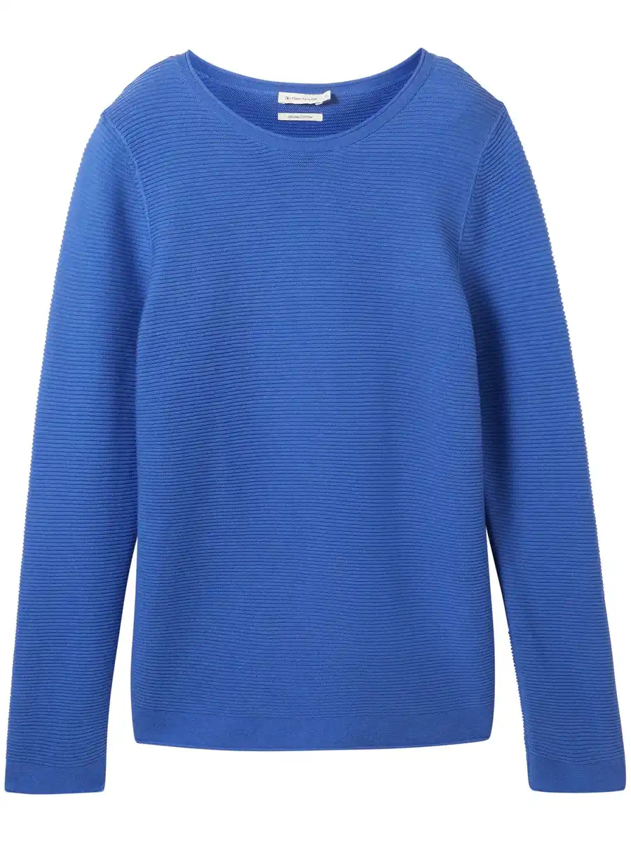 Bild 1 von Damen Pullover in Ottoman Ripp Blau