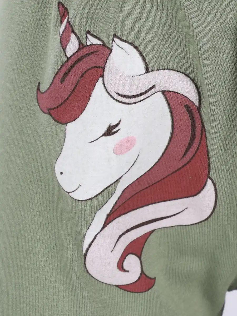 Bild 3 von Mädchen Leggings mit Alloverprint Einhorn Grün