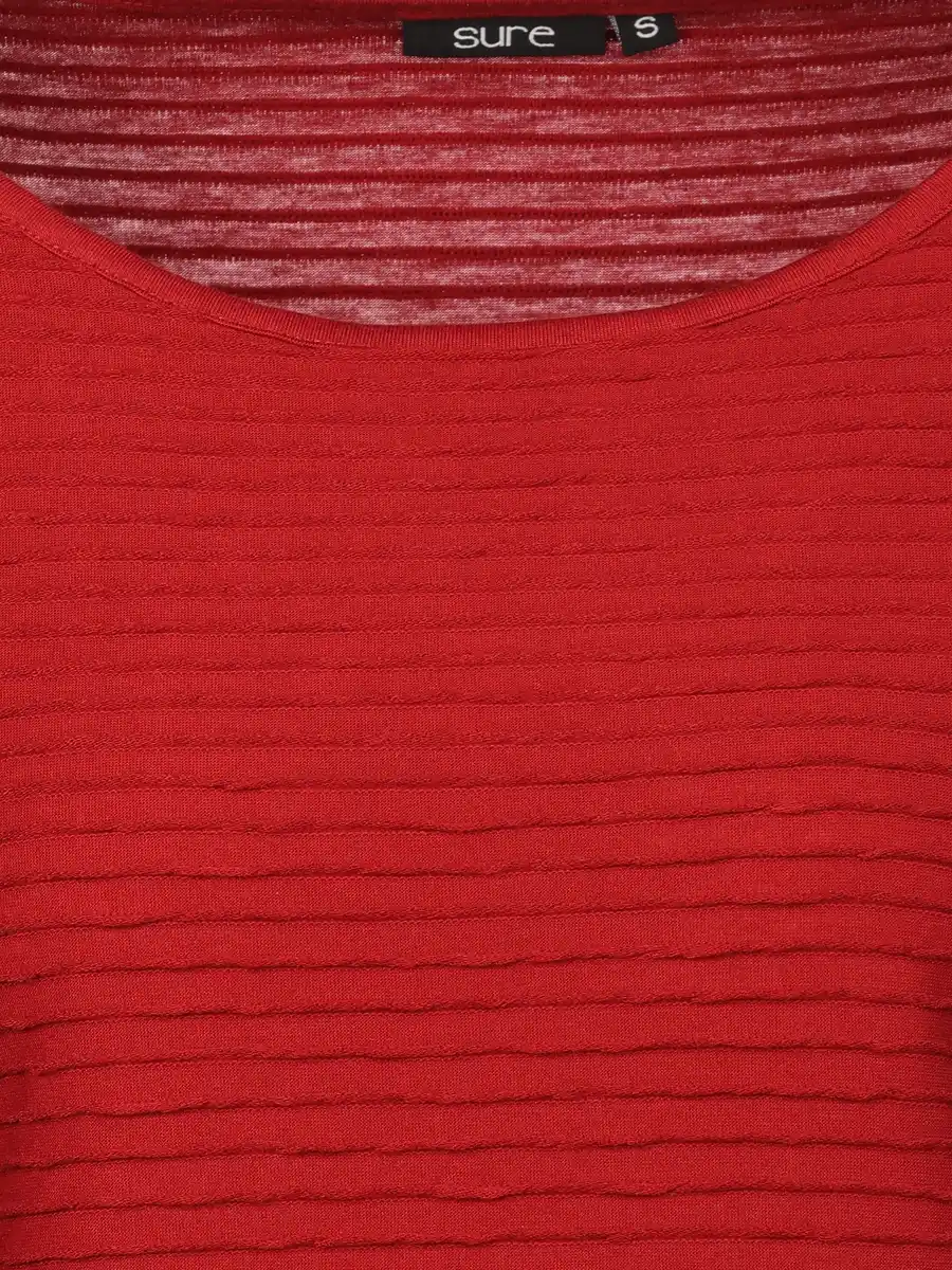 Bild 3 von Damen Struktur Shirt mit 3/4 Arm Rot