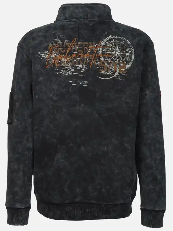 Bild 2 von Herren Sweattroyer mit Print Marine