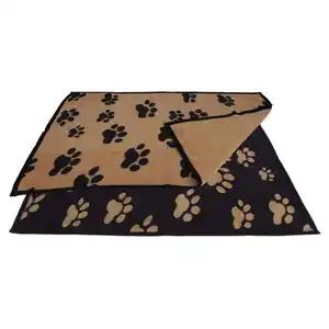 Heimtierdecke Weiche Heimtierdecke aus Polyester mit lustigem Pfotenmuster für Hunde und Katzen.