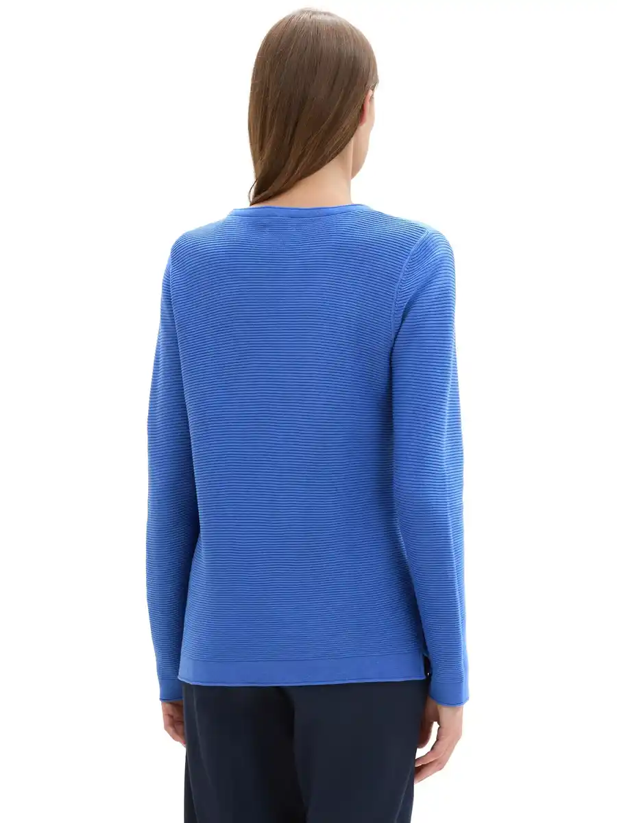 Bild 2 von Damen Pullover in Ottoman Ripp Blau