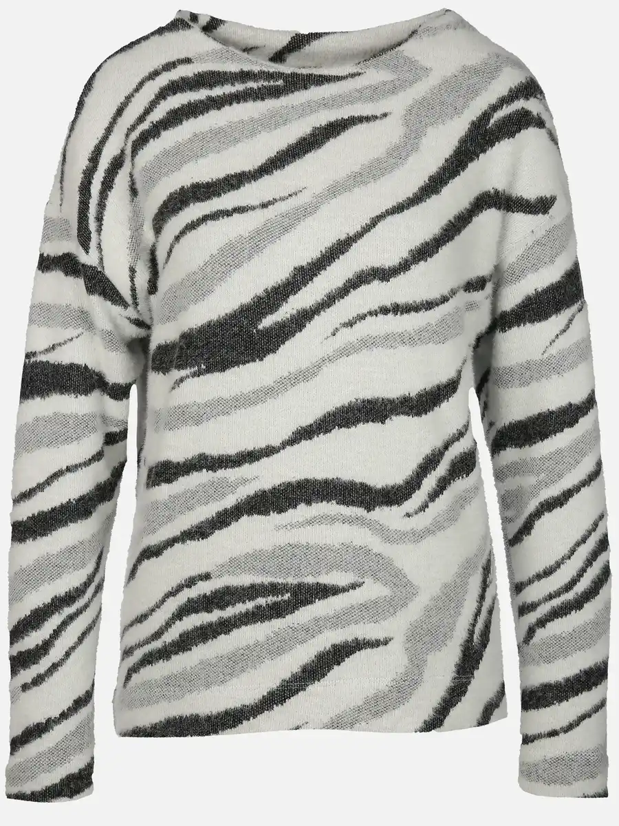 Bild 1 von Damen Strickpullover mit Muster Weiß