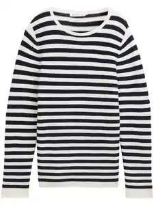 Damen Pullover in Ottoman Ripp Marine