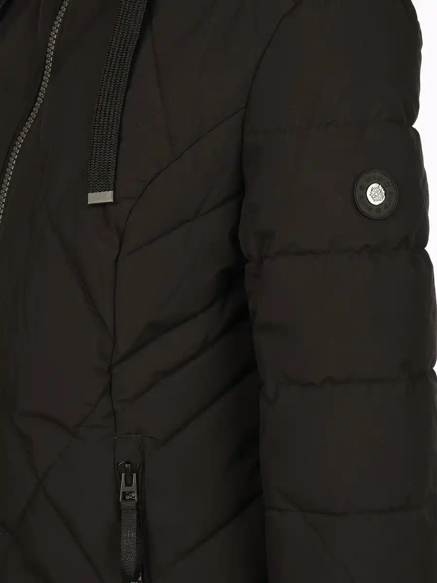 Bild 4 von Damen Steppmantel mit Kaputze Schwarz