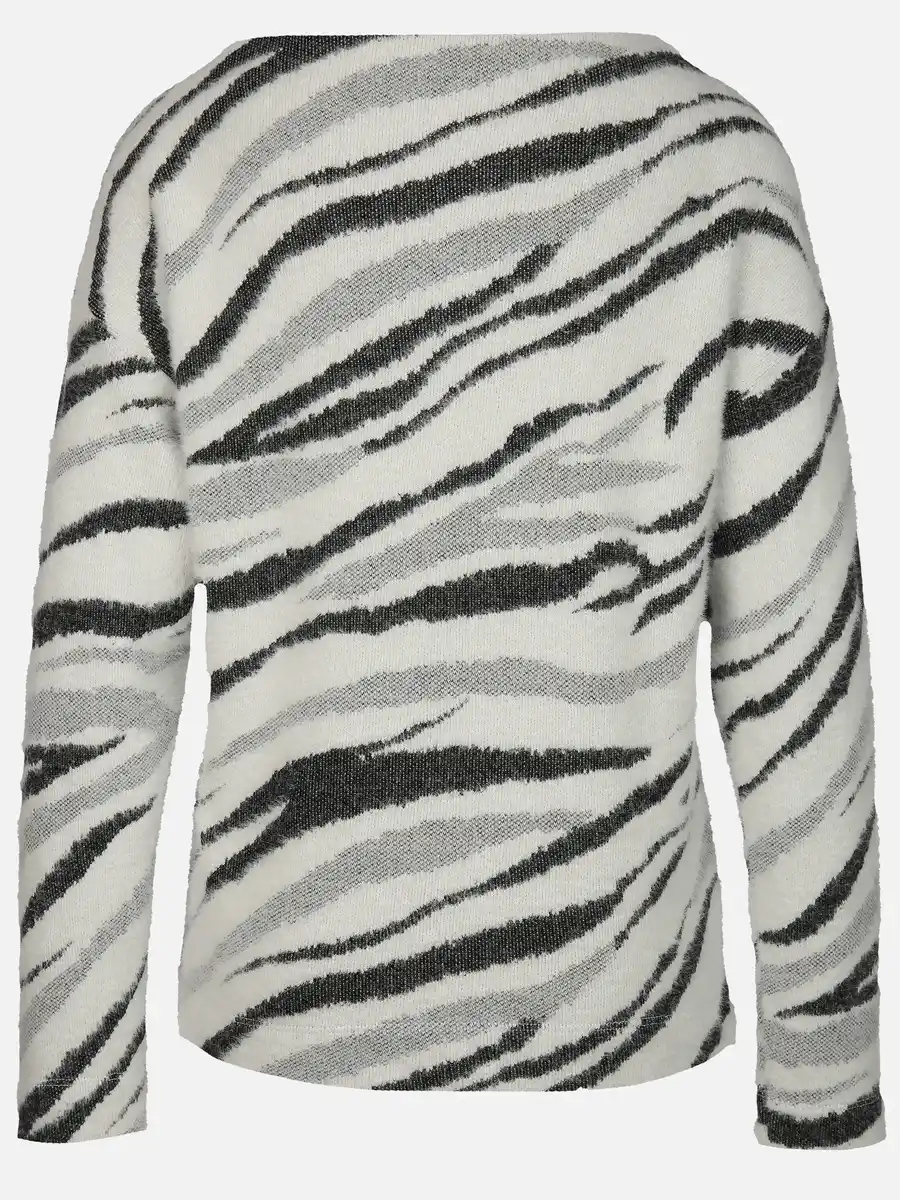 Bild 2 von Damen Strickpullover mit Muster Weiß