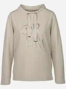 Damen Sweatshirt mit Applikation Weiß