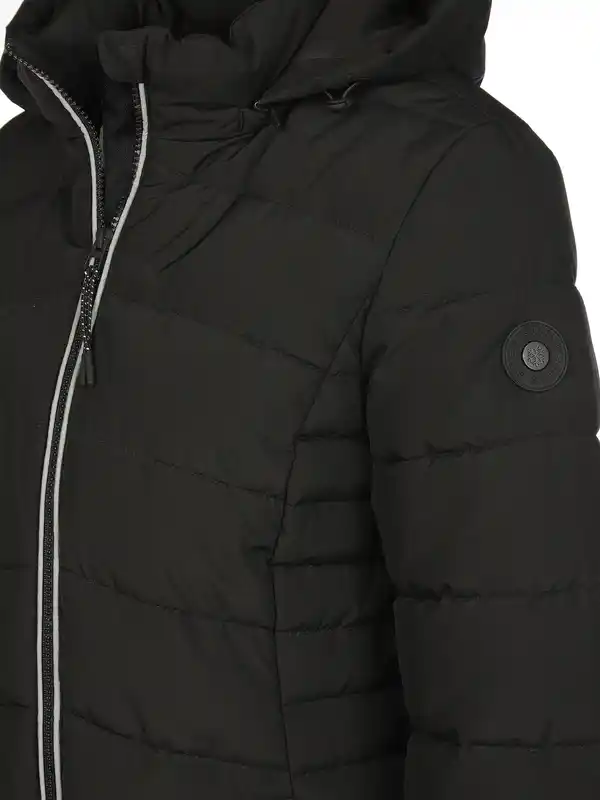 Bild 4 von Damen Steppjacke mit abnehmbarer Kapuze Schwarz