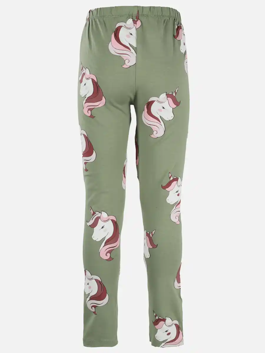 Bild 2 von Mädchen Leggings mit Alloverprint Einhorn Grün
