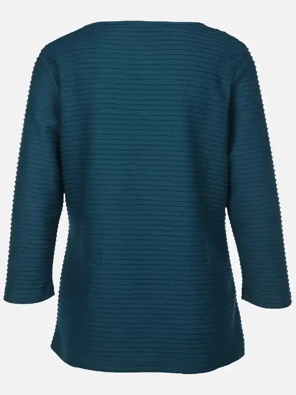 Bild 2 von Damen Struktur Shirt mit 3/4 Arm Blau
