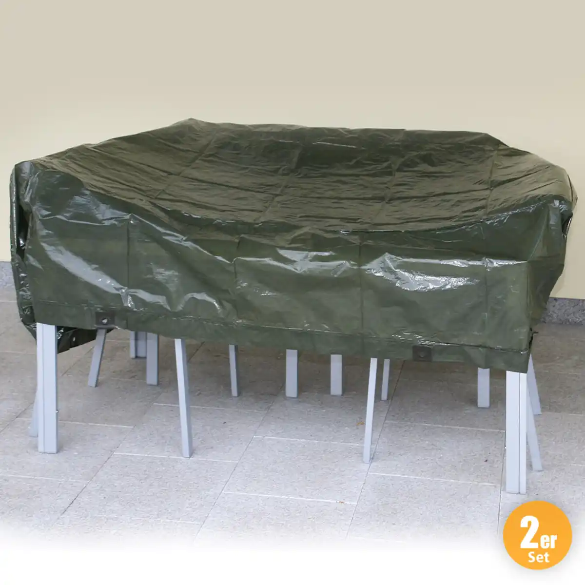 Bild 1 von Premium-Abdeckplane, Grün - 2er-Set, 2 x 3 m / 2 x 2 m