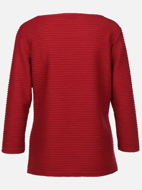 Bild 2 von Damen Struktur Shirt mit 3/4 Arm Rot