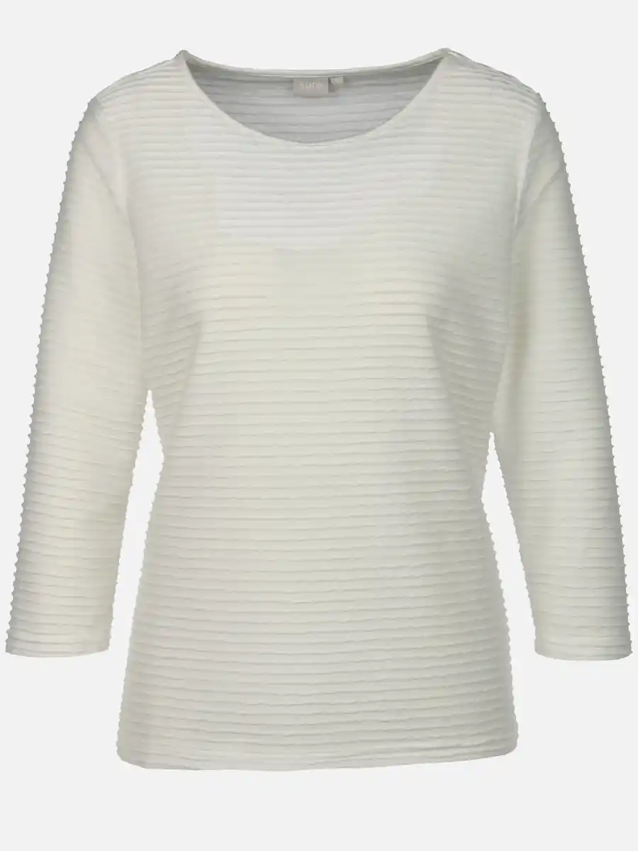 Bild 1 von Damen Strukturshirt mit 3/4 Arm Weiß