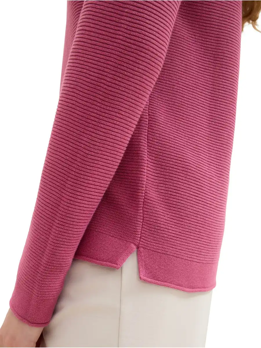 Bild 3 von Damen Pullover in Ottoman Ripp Pink