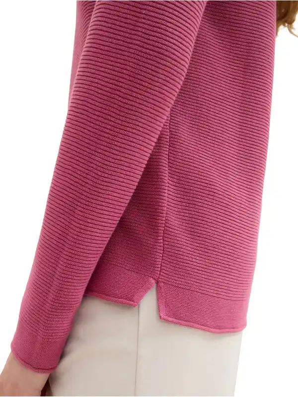 Bild 3 von Damen Pullover in Ottoman Ripp Pink
