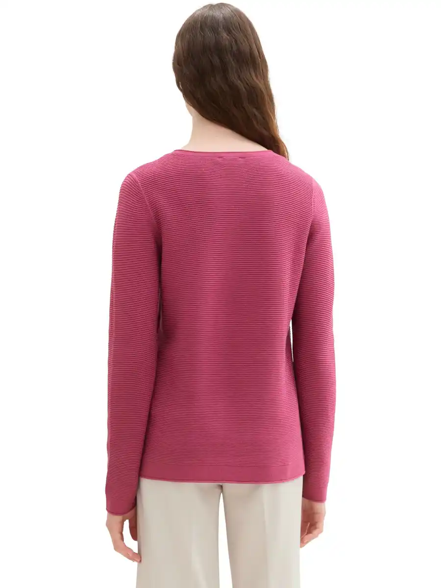 Bild 2 von Damen Pullover in Ottoman Ripp Pink