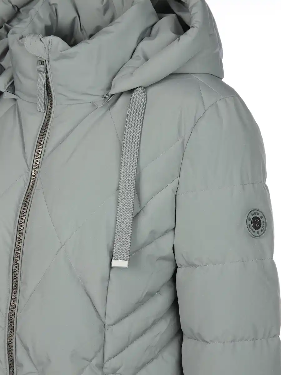 Bild 4 von Damen Steppmantel mit Kaputze Türkis