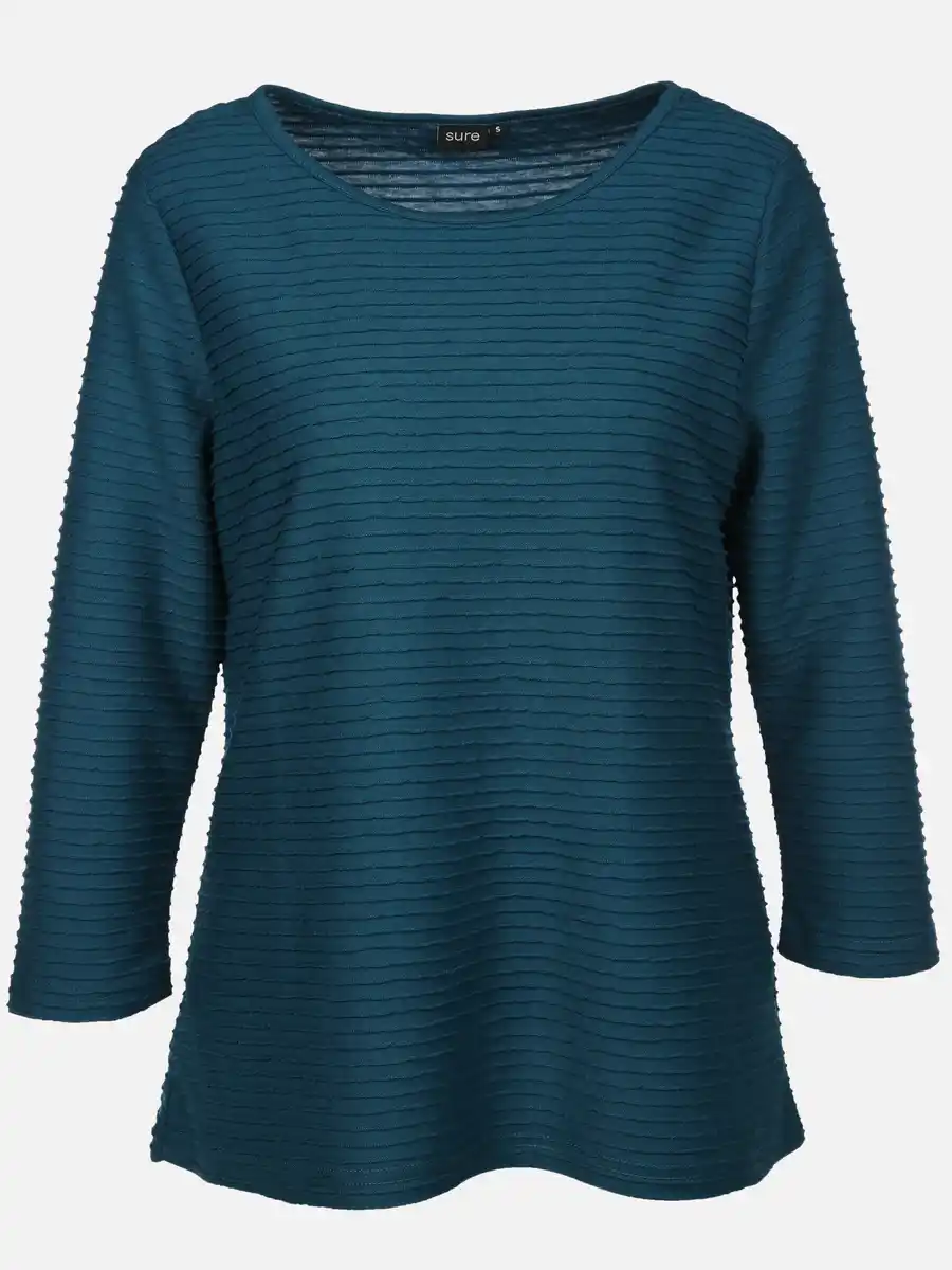 Bild 1 von Damen Struktur Shirt mit 3/4 Arm Blau
