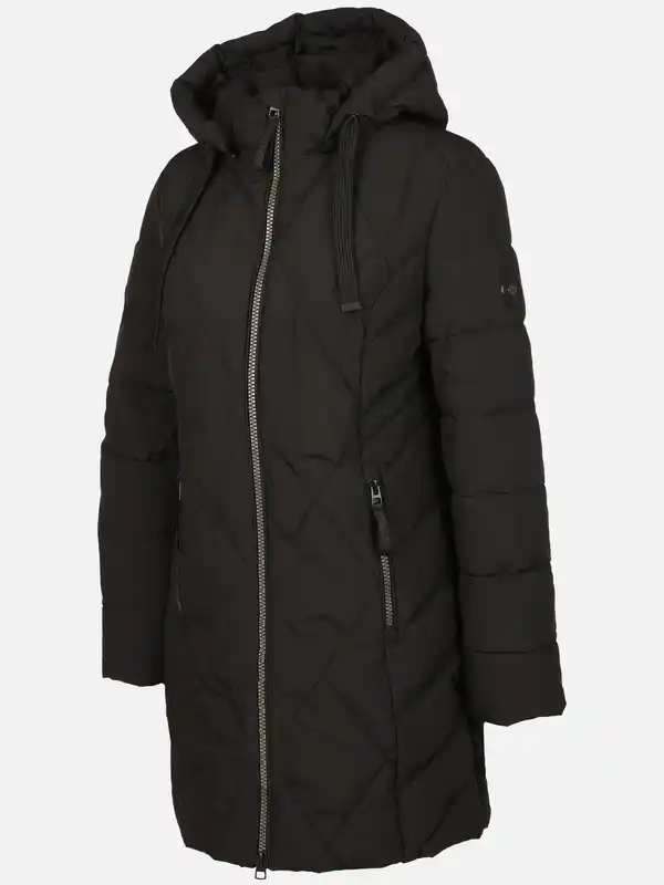 Bild 3 von Damen Steppmantel mit Kaputze Schwarz