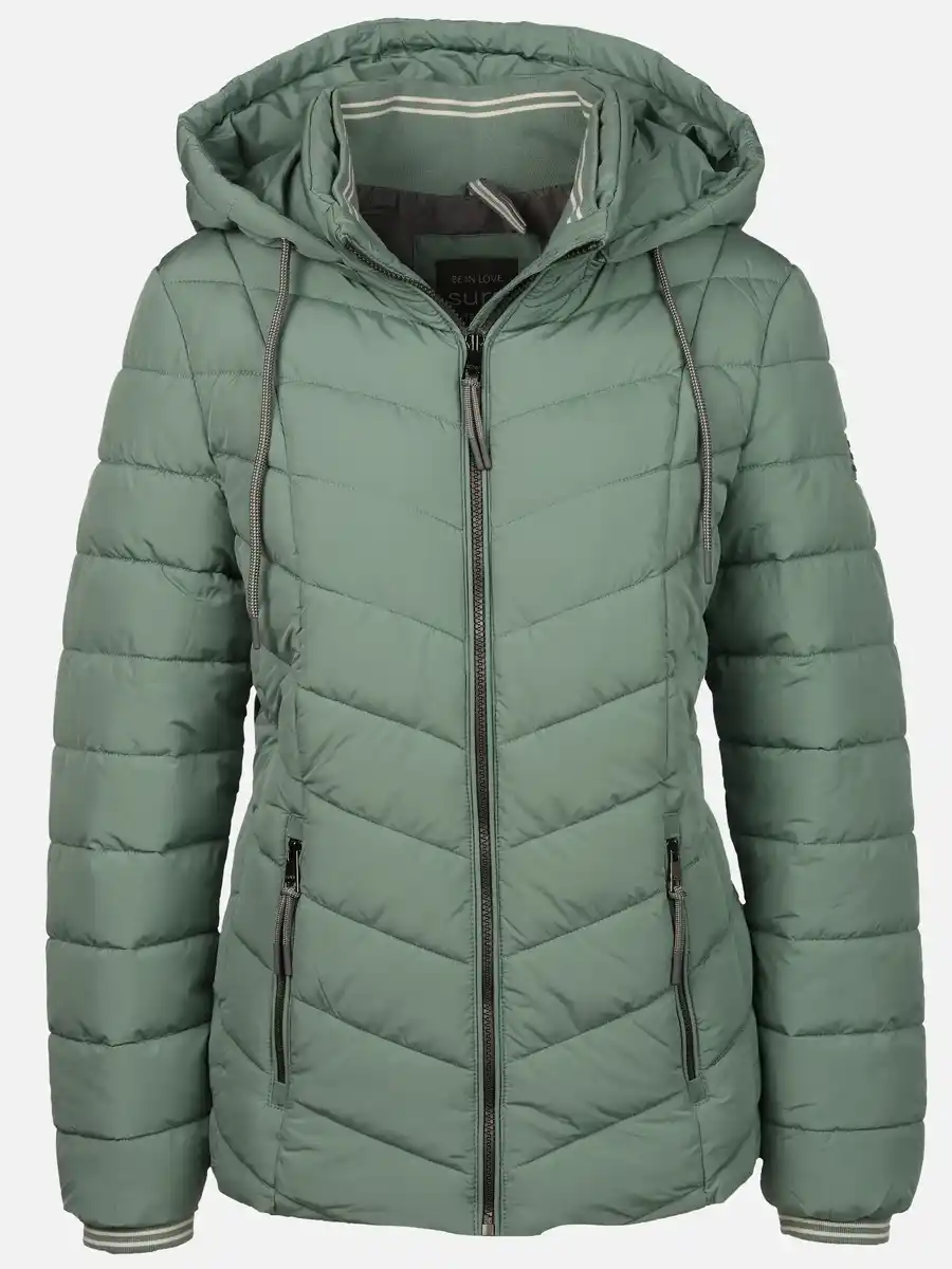 Bild 1 von Damen Steppjacke mit abnehmbarer Kapuze Salbei