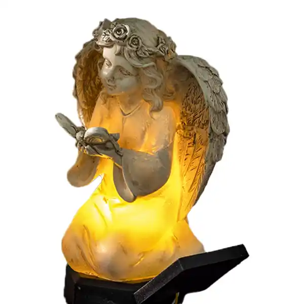 Bild 1 von LED Solar Engel - Hockend