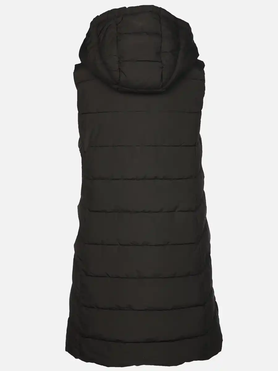 Bild 2 von Damen Steppweste in langer Form Schwarz