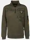Bild 1 von Herren Sweattroyer mit Print Oliv