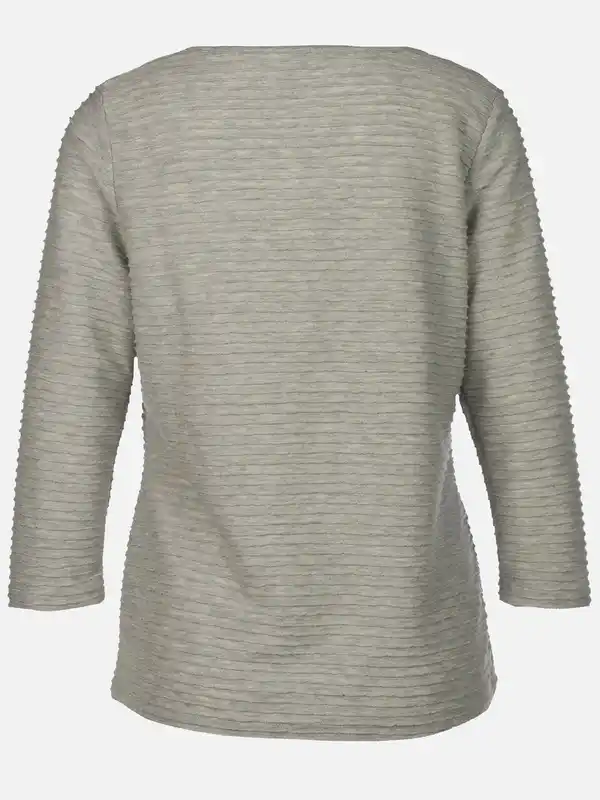 Bild 2 von Damen Struktur Shirt mit 3/4 Arm Grau