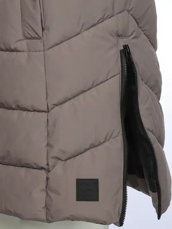 Bild 3 von Damen Steppweste in langer Form Grau