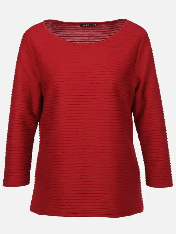 Bild 1 von Damen Struktur Shirt mit 3/4 Arm Rot