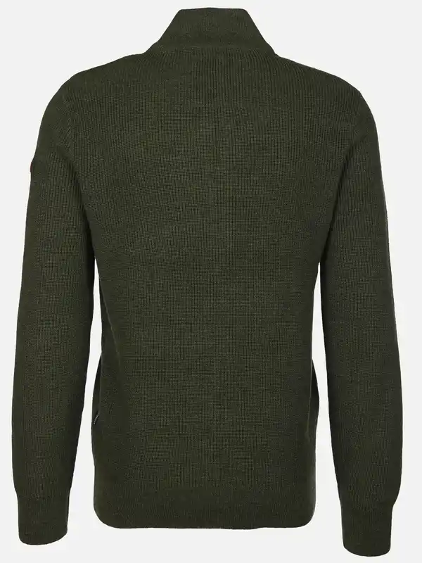 Bild 2 von Herren Strickcardigan mit Reißverschluss Oliv