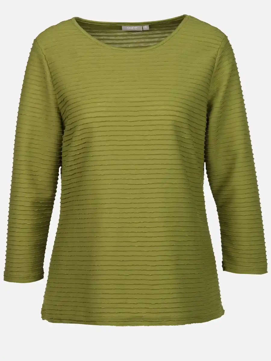 Bild 1 von Damen Struktur Shirt mit 3/4 Arm Grün