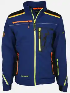 Herren Softshelljacke mit Neondetails Blau