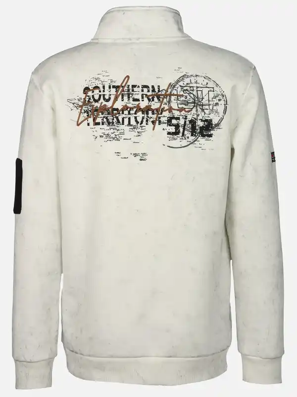 Bild 2 von Herren Sweattroyer mit Print Weiß