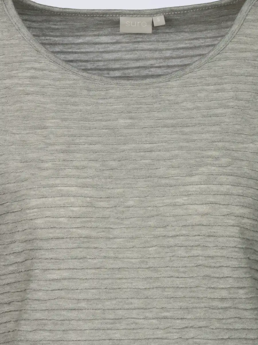 Bild 3 von Damen Struktur Shirt mit 3/4 Arm Grau