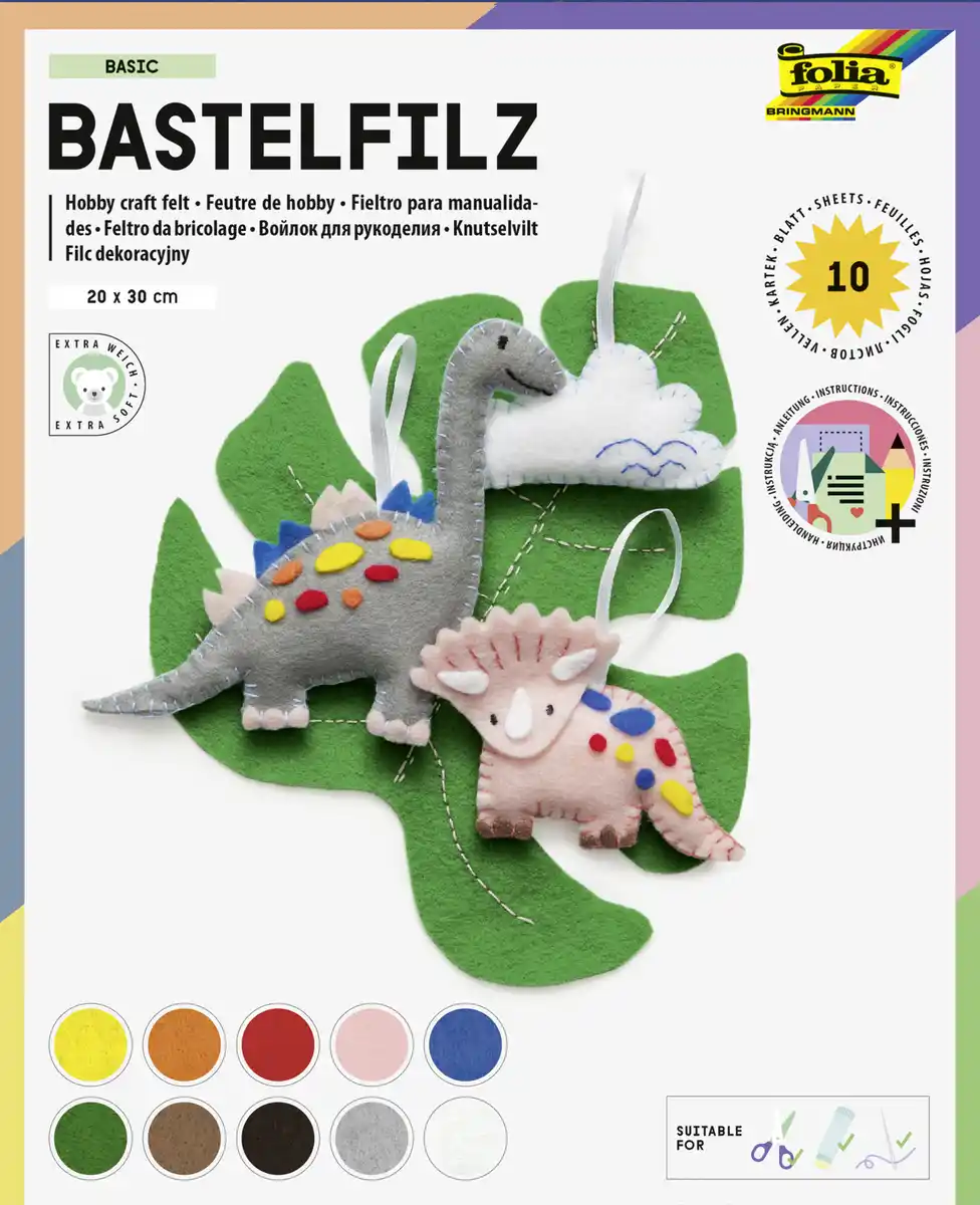 Bild 1 von IDEENWELT Bastelfilz BASIC 10 Blatt