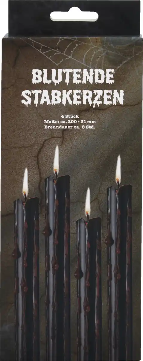 Bild 1 von IDEENWELT Blutende Stabkerzen 4er-Set