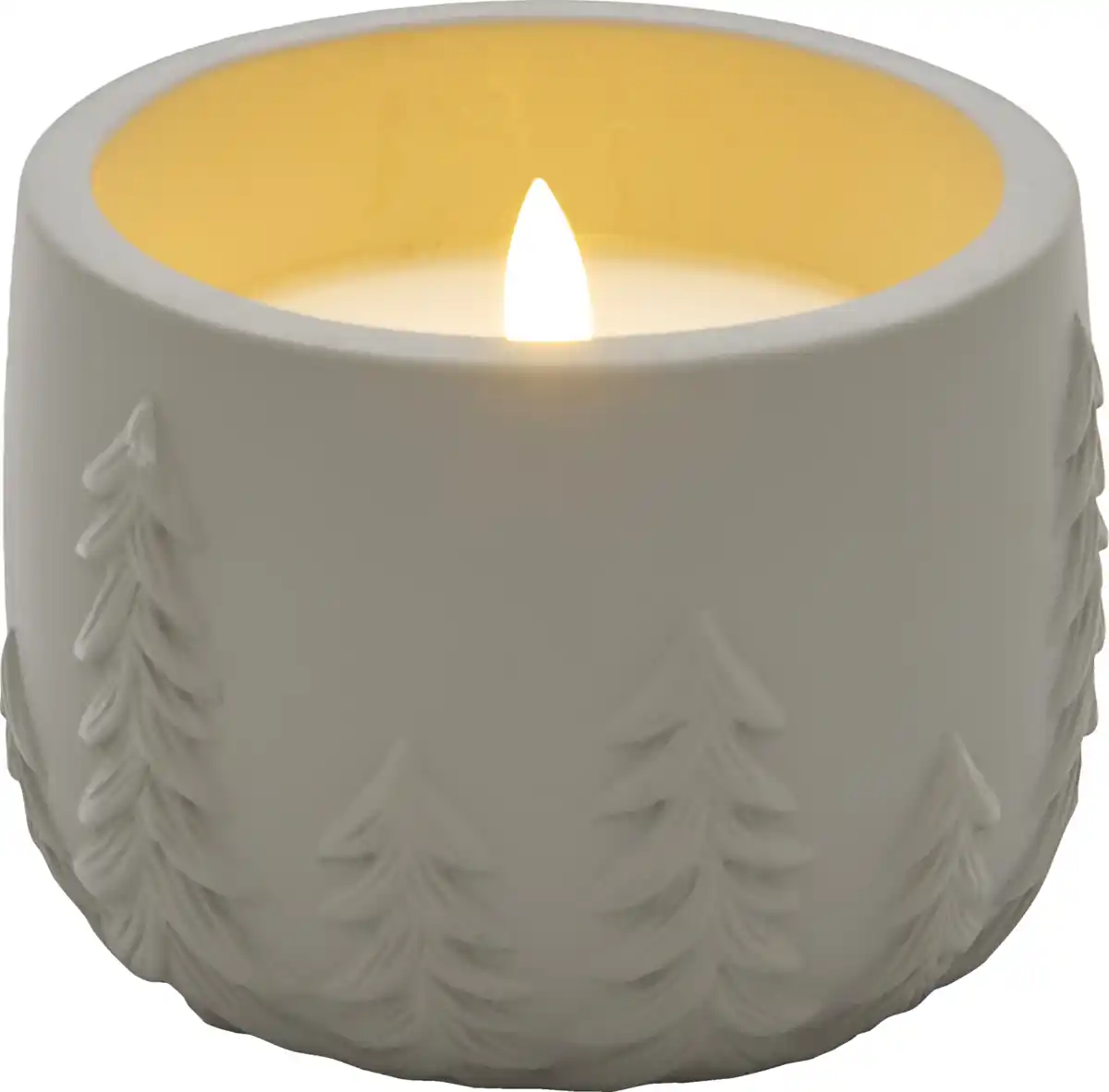 Bild 2 von IDEENWELT LED Gefäß 3D flamme Beton Tannenzapfen g