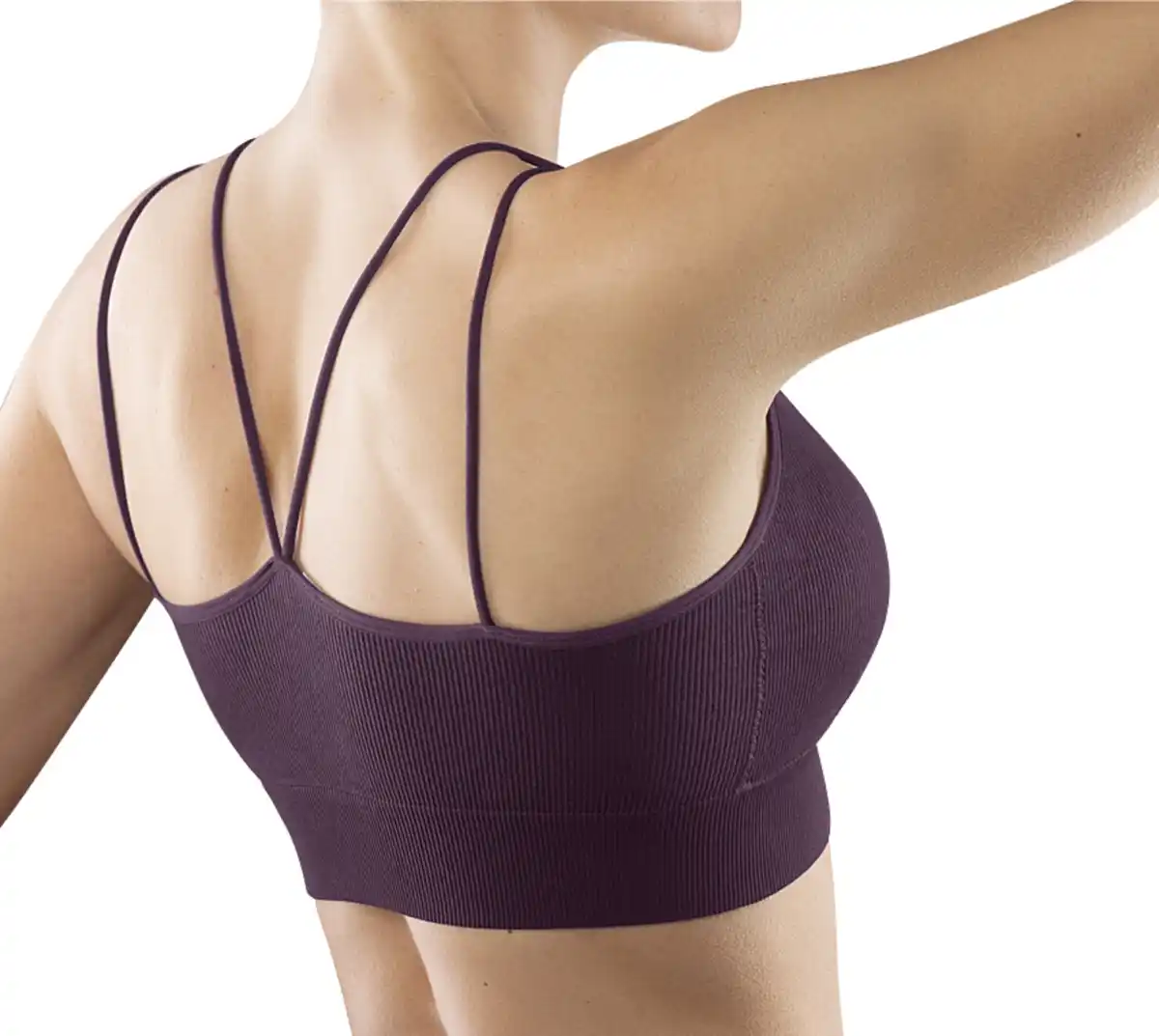 Bild 2 von IDEENWELT Seamless-Rib-Bustier Pflaume Gr. M