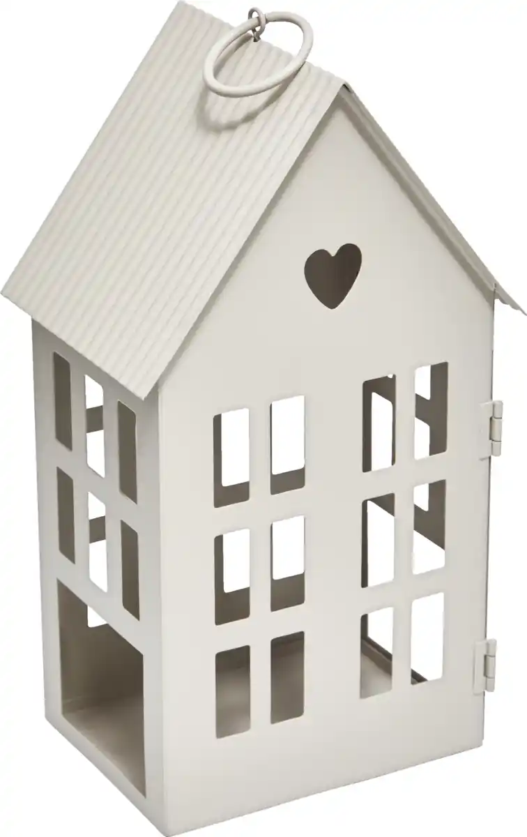 Bild 1 von IDEENWELT Windlicht Haus Beige